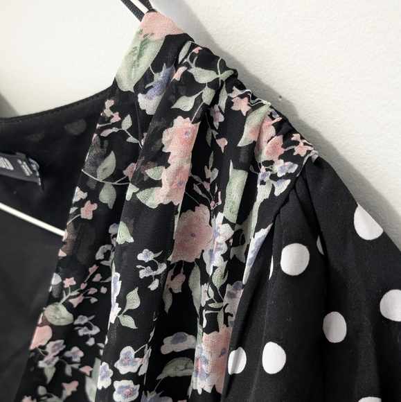 Missguided Split Print Peplum Top - US 8 - Picture 5 of 8